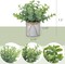 4 Pack Mini Artificial Farmhouse Potted Plants – Faux Eucalyptus in Galvanized Metal Pots for Mother’s Day Card Making, Rustic Home & Office Table Centerpiece Decor